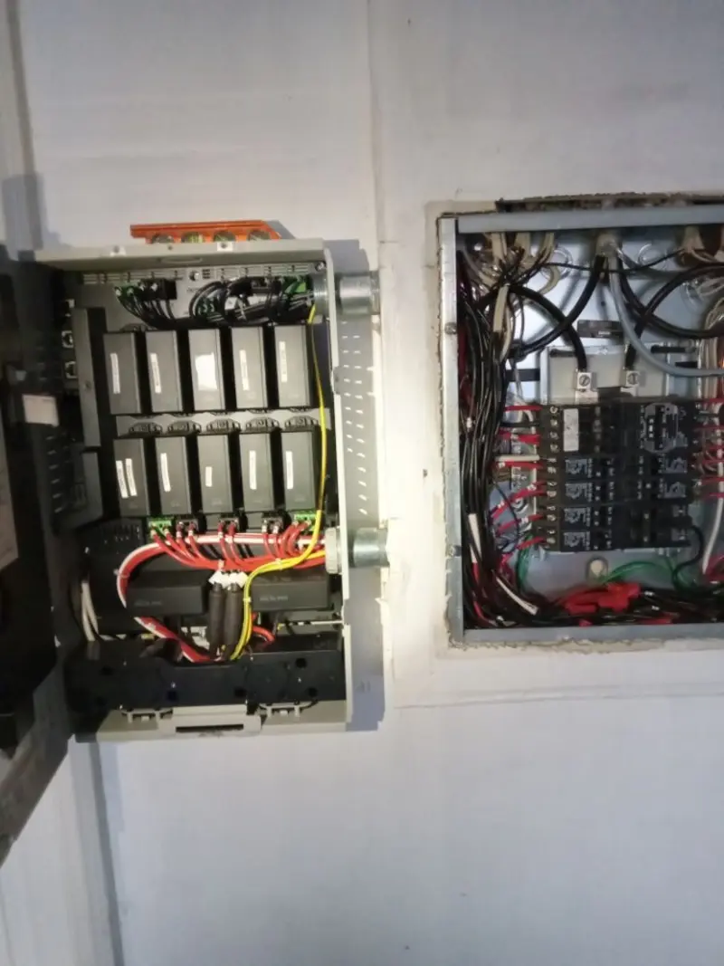 Electrical panel upgrade completed for Security Camera Wiring in Orion